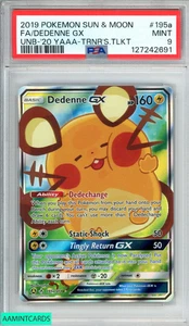 2019 Pokemon SM Unbroken Bonds FA DEDENNE GX #195A 20 YAAA TRAINER TOOLKIT PSA 9 - Bild 1 von 3