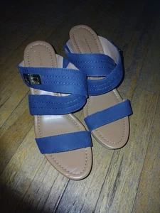 Tommy Hilfiger wedge Jean sandals 9.5 - Picture 1 of 6