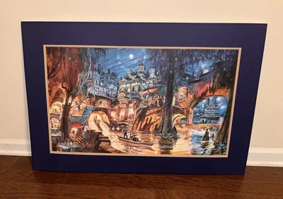 Disney Cast Member HOTEL Prop ART DISNEYLAND Haunted Mansion Pirates Steamboat - Image 1 of 4