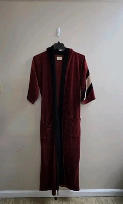 Bata de terciopelo con capucha y cinturón vintage Sears para hombre 36-48 Foto 1 de 4