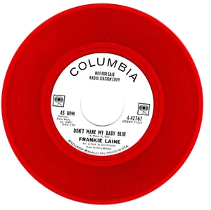 45RPM, FRANKIE LAINE ' DON'T MAKE MY BABY BLUE ' PROMO ' M- , RED WAX ' RARE - Imagen 1 de 2