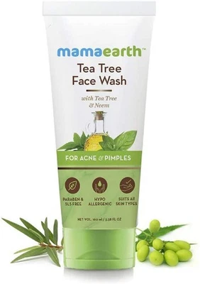 MamaearthTea Tree Facewash for acne and pimples-100ml - Image 1 of 3