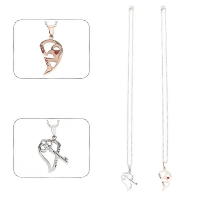  2 PCS Pärchen Kette Halskette Halsketten Für Freundin Halskettendekor - Bild 1 von 4