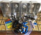 STANDARD SMALL Portable Concession Sink Kit W/Drain Plumbing 3 + 1 Compartments