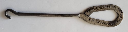 ANTIQUE SACRAMENTO CALIF. CHAS. P. NATHAN CO. OLD SHOE BOOT BUTTON HOOK ...