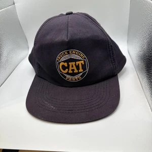 Vintage CAT Hat Truck Engine Parts Snapback Trucker Cap Caterpillar Workwear 90s - Picture 1 of 7