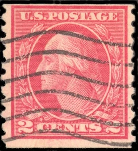 Scott 455 The 1915 2¢ Washington Coil from the Washington-Franklin Series, Used - Picture 1 of 1