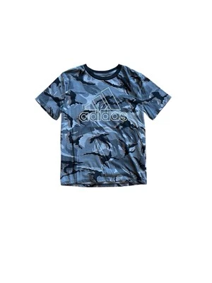 Boys Adidas Gray and Black Camoflauge Short Sleeve Tee, size S - Image 1 of 4