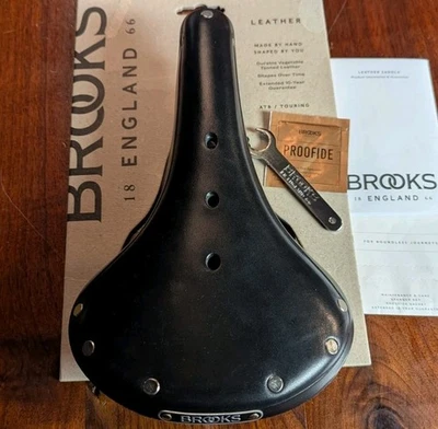 Brooks B17 Standard Black Leather Saddle With Steel STD Rails - ATB / Touring - Image 1 of 4