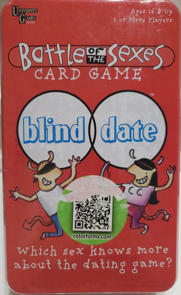 Battle of The Sexes Blind Date Card Game Tin 2005 University Games
