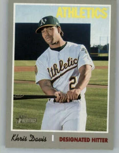 2019 Topps Heritage #432 Khris Davis SP (ref 150763) - Picture 1 of 2