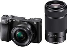 Sony ILCE-6400Y B Alpha a6400 Mirrorless Camera Double Zoom Lens Kit, SELP1650