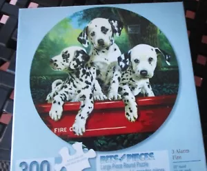 300 Stck. Großformat 20" Runde Lindia Picken Kunst Puzzle "3 Alarm Feuer" Teile - Bild 1 von 2