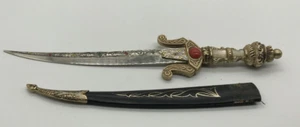Vintage antik Toledo Schreibtisch Schwert Rapier Dolch Messer Brieföffner Hülle - Bild 1 von 7