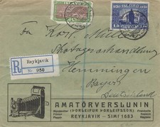9 commercial covers from Iceland 1930/39