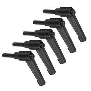 5pcs Clamping Lever Handles M6 x 20mm Male Thread Adjustable Bolt Knobs Black - Picture 1 of 5