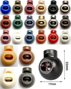 4 Stück Kordel Kordelstopper Schnuersenkel Durchmesser 17×22mm, Löcher 7×5mm - Picture 1 of 24