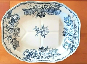 Copeland Spode Platter BLUE & WHITE Porcelain 1800's Antique Ceramic Tray - Picture 1 of 12