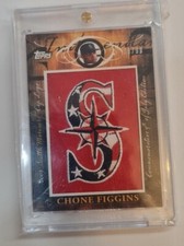 2010 Topps Jumbo Packs Manufactured Hat Logo Relic /99 Chone Figgins #MHR-285