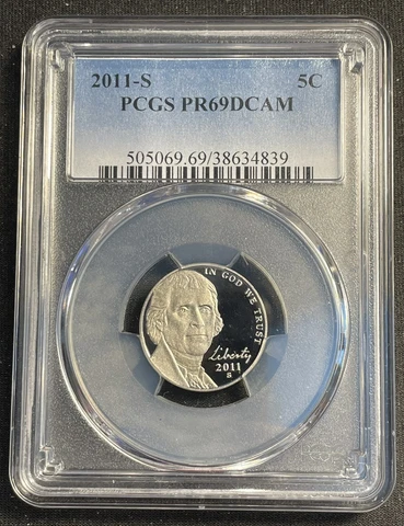 2011-S Proof Jefferson Nickel PCGS PR69DCAM - 2008 Cover