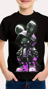 Unisex Kids Cool Rabbit wearing Hood T Shirt New Select size and color - Picture 1 of 9