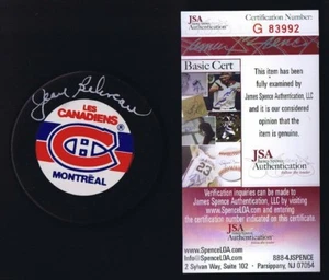 JEAN BELIVEAU Signed MONTREAL CANADIENS "HOFer" Puck - JSA #G83992 - Picture 1 of 1