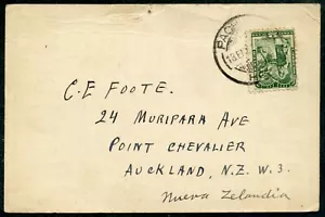 MESSICO 1937 QSL CARD PACHUCA IN NUOVA ZELANDA (de131) - Foto 1 di 2