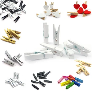 100 mini kleine Zierklammern Dekoklammern Klammern Holzklammern Basteln Sepkina - Bild 1 von 49