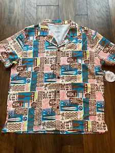 BUC-EE'S 2025 TIKI HAWAIIAN CAMP SHIRT SIZE L NEW WITH TAGS EXTRA BUTTON BUCEES - Picture 1 of 9