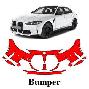 Front bumper PreCut PPF Paint Protection Film For BMW M3 2021-2025 - Picture 1 of 6