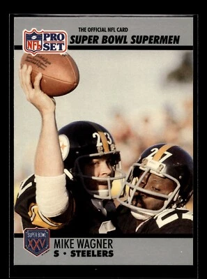 1990 Pro Set Super Bowl XXV Silver Anniv #114 Mike Wagner (NM)(FTB) - Image 1 of 2