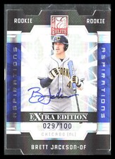 Brett Jackson 2009  Donruss Elite Extra Edition #58 /100Auto Aspirations Die Cut