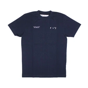 NWT Off-White c/o Virgil Abloh Blue White Staff T-Shirt Size XXS $200 - Picture 1 of 1