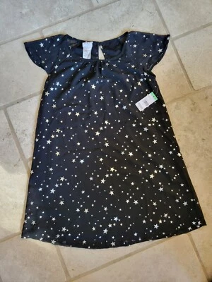 CRB NUEVO CON ETIQUETAS Niñas Negro Chifón Estrella Vestido de Fiesta Talla 12 (CAJA 67) Foto 1 de 2