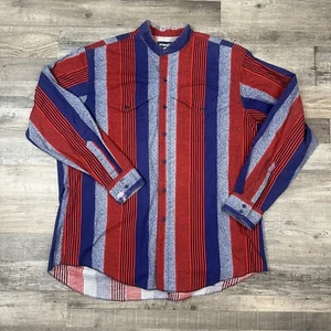 Vintage Wrangler Brushpopper Style Cowboy Cut X Long Tails Shirt Men’s 17.5-35 - Picture 1 of 9