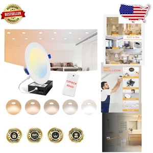High Brightness 1100LM Canless Recessed Lighting - Easy Install, Indoor Use - Picture 1 of 9