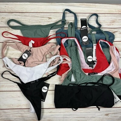 Boohoo Tanga Corte Alto Bikini Mezcla N Conjunto a Juego Paquete de 11 Piezas - Tallas 8/10 Foto 1 de 4