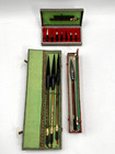 * SET ORIGINAL CHINESISCHE KALLIGRAPHIE PINSEL MALEREI SCHREIBKUNST VINTAGE