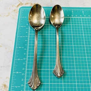 2 Stück Handtuch Deutschland Kolonial Plume Edelstahl Esslöffel & Teelöffel 18/8 gebraucht - Bild 1 von 8