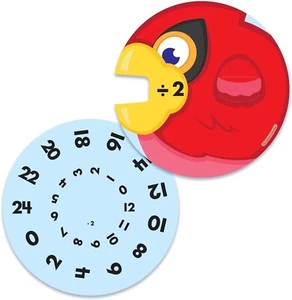 EZ-Spin DIVISION FACTS HANDS ON MANIPULATIVES New Math Wheels  - Picture 1 of 2