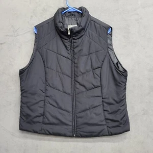SJB Active Full Zip Vest Women's XLarge Black Quilted Outerwear Double Pockets - Picture 1 of 6