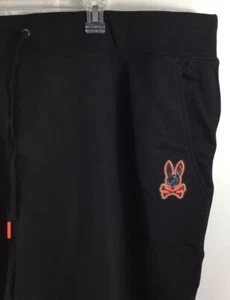 Psycho Bunny Sweat Pants Men's 4XLT Big & Tall Waverly Black Jogger B9P815U1FT - Picture 1 of 8