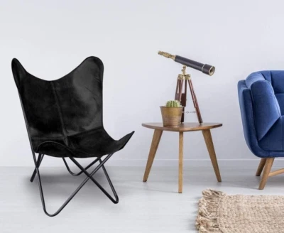 New Butterfly Chair - Iron Stand Leather Beautiful Handmade Arm chair - Image 1 of 4