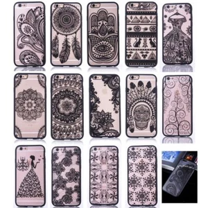 Cover Per Smartphone Design Mandala Custodia Protettiva Silicone Nero - Foto 1 di 75