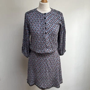 Zadig And Voltaire Dress Size Small Raspali Print Etoiles Blue Star Pattern - Picture 1 of 11