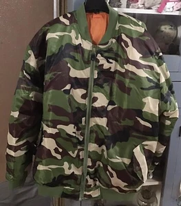 Mens Woodland Camo Insulated 3x Jacket - See Pictures ! - Picture 1 of 8