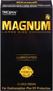 Magnum Large Size Lubricated Condoms - 12 Count - Picture 1 of 12
