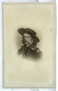 FOTO CDV ORIGINAL DE ALBÚMINA GENERAL GEORGE ARMSTRONG CUSTER DE 1860 por MATHEW BRADY - Imagen 1 de 4