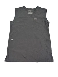 FIGS Scrub Top Womens XS V Neck Sleeveless Black Technical Collection - Picture 1 of 7