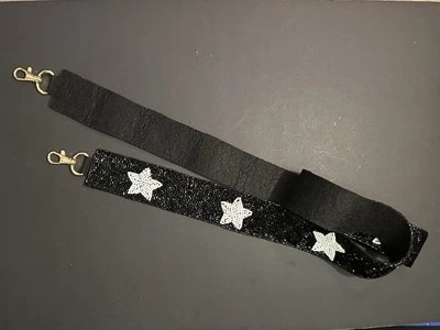 Cartera con cuentas correa 48 pulgadas negro blanco estrellas Foto 1 de 4